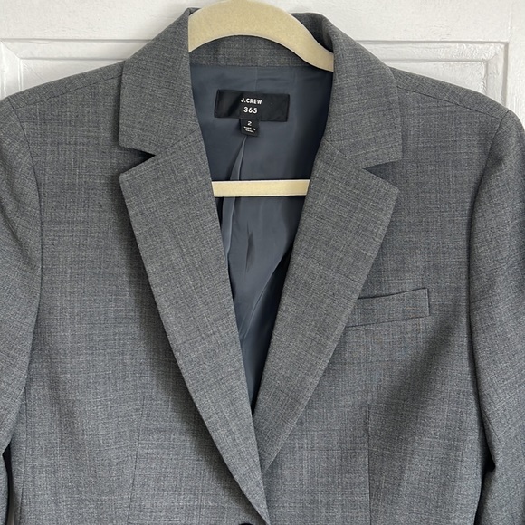 J Crew Gray Slim Single Button Blazer - Picture 4 of 8